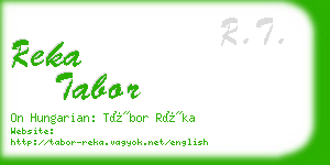 reka tabor business card